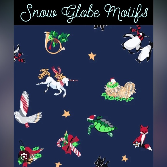 Vera Bradley Small Vera Tote Quilted Cotton ✨ French Hen + Snow Globe Motifs - Picture 5 of 16